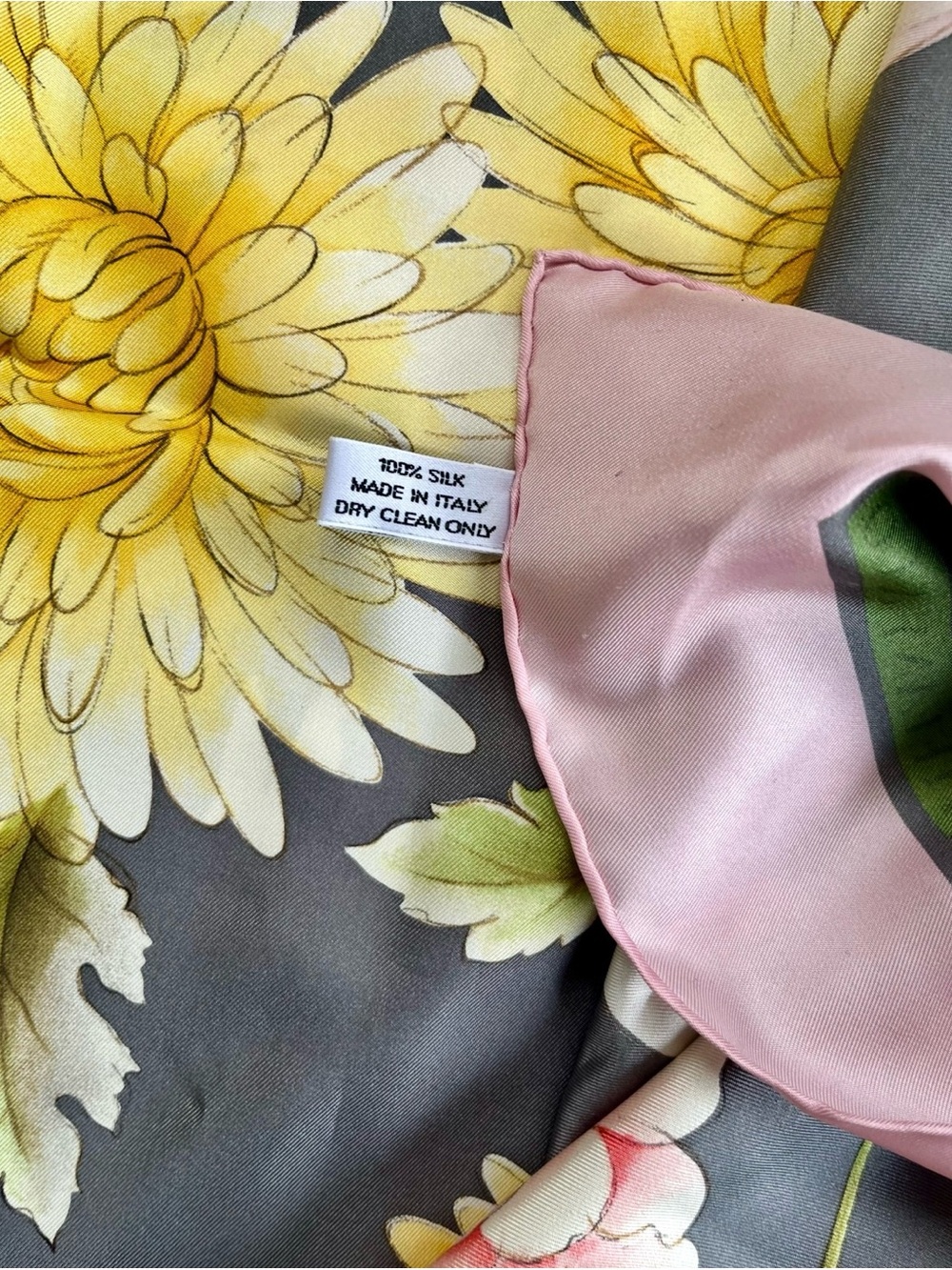 Tiffany & Co Silk Scarf Floral Bird Square Italy Designer - Picture 7 of 9